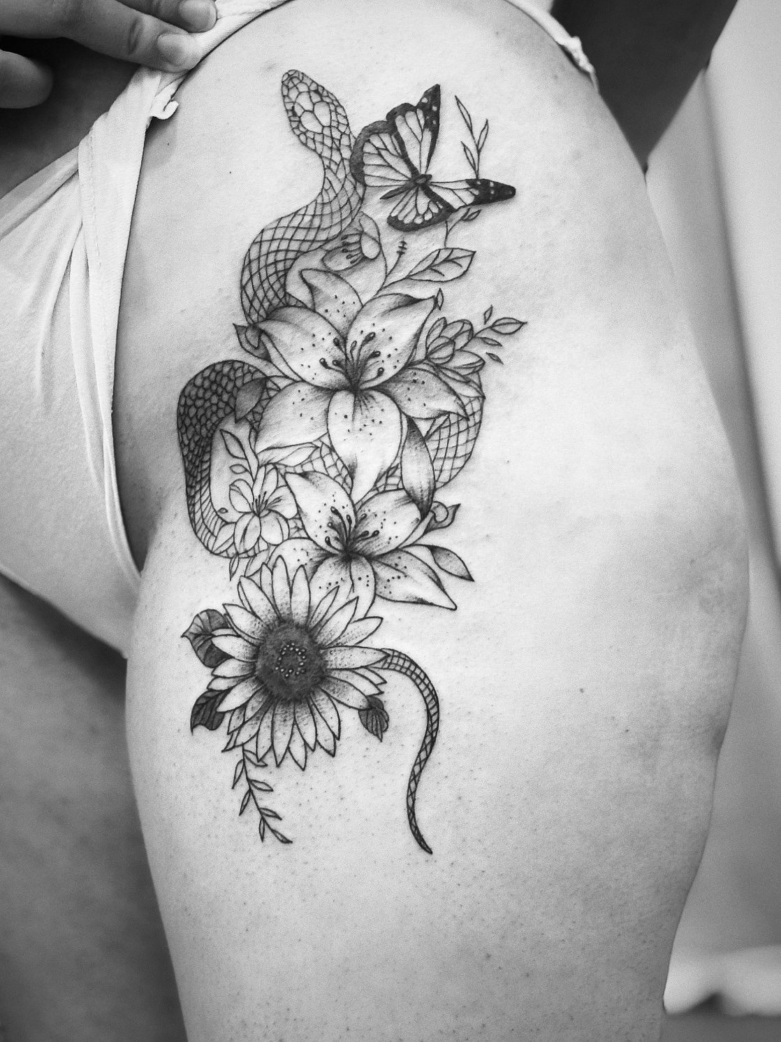 Tattoo: Blume SChlange