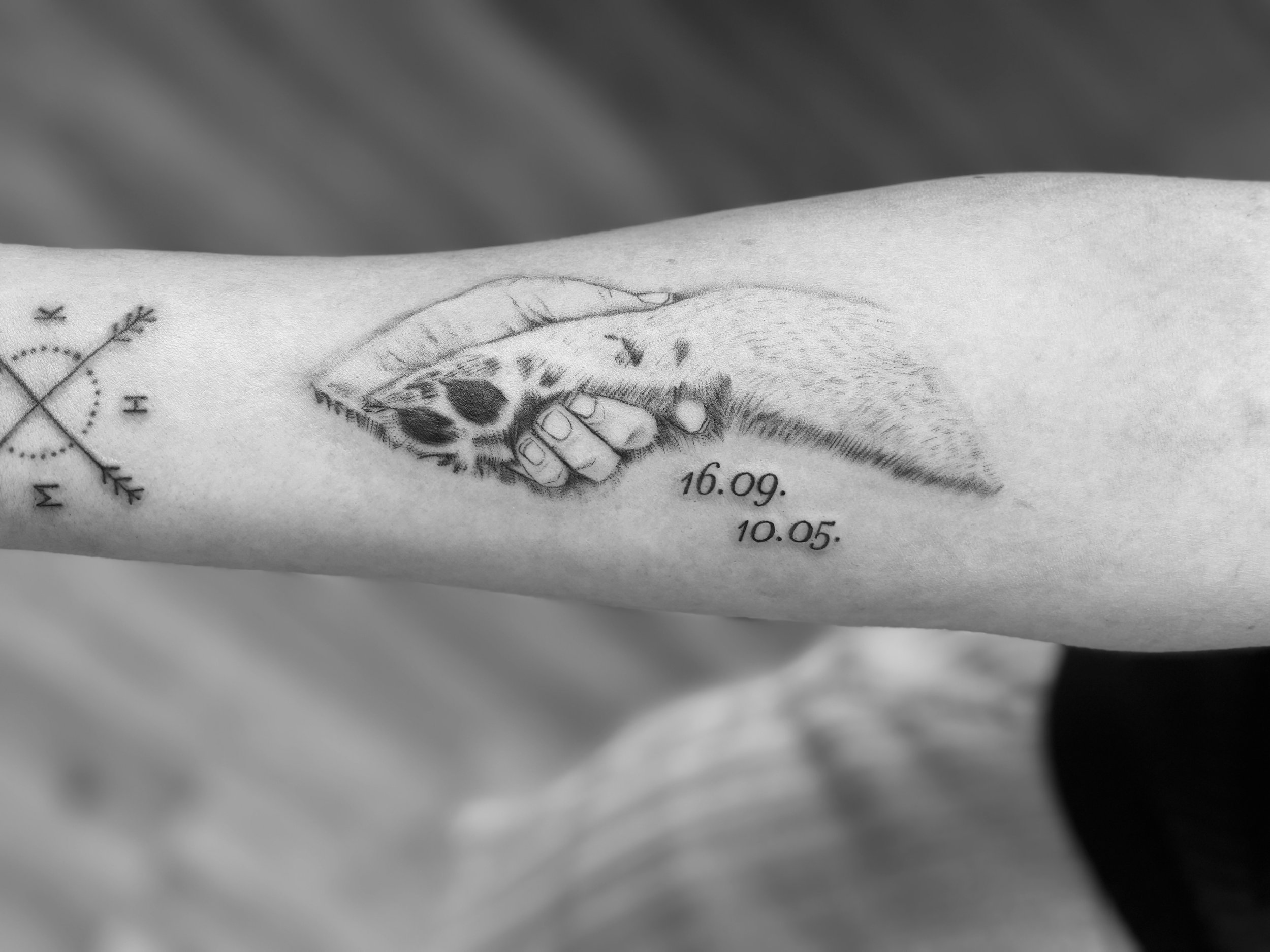 Tattoo: Pfote Hand