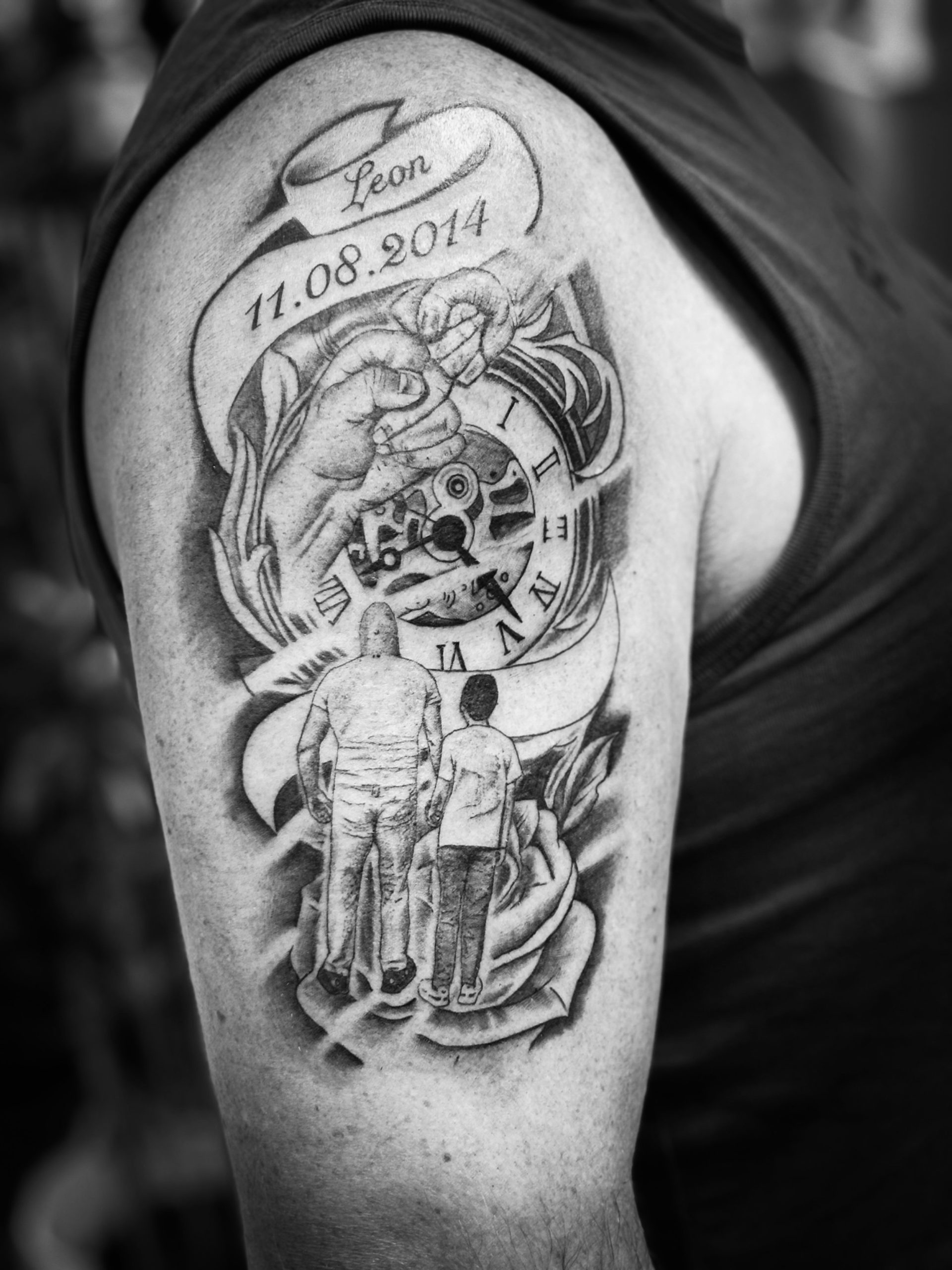 Tattoo: Realistic Vater Sohn