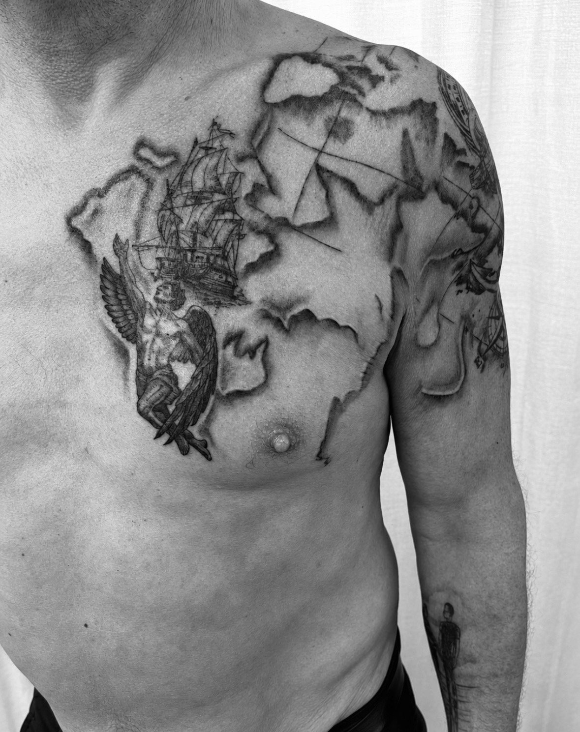 Tattoo: Weltkarte